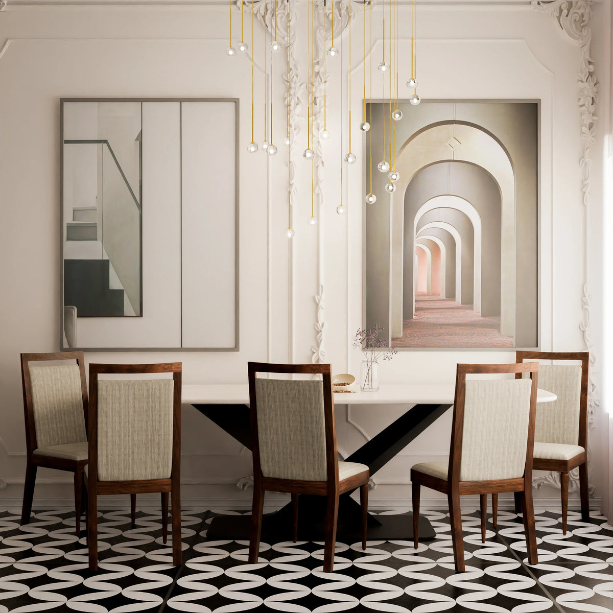 Fidelity Nairobi solid-wood dining table in a dining room