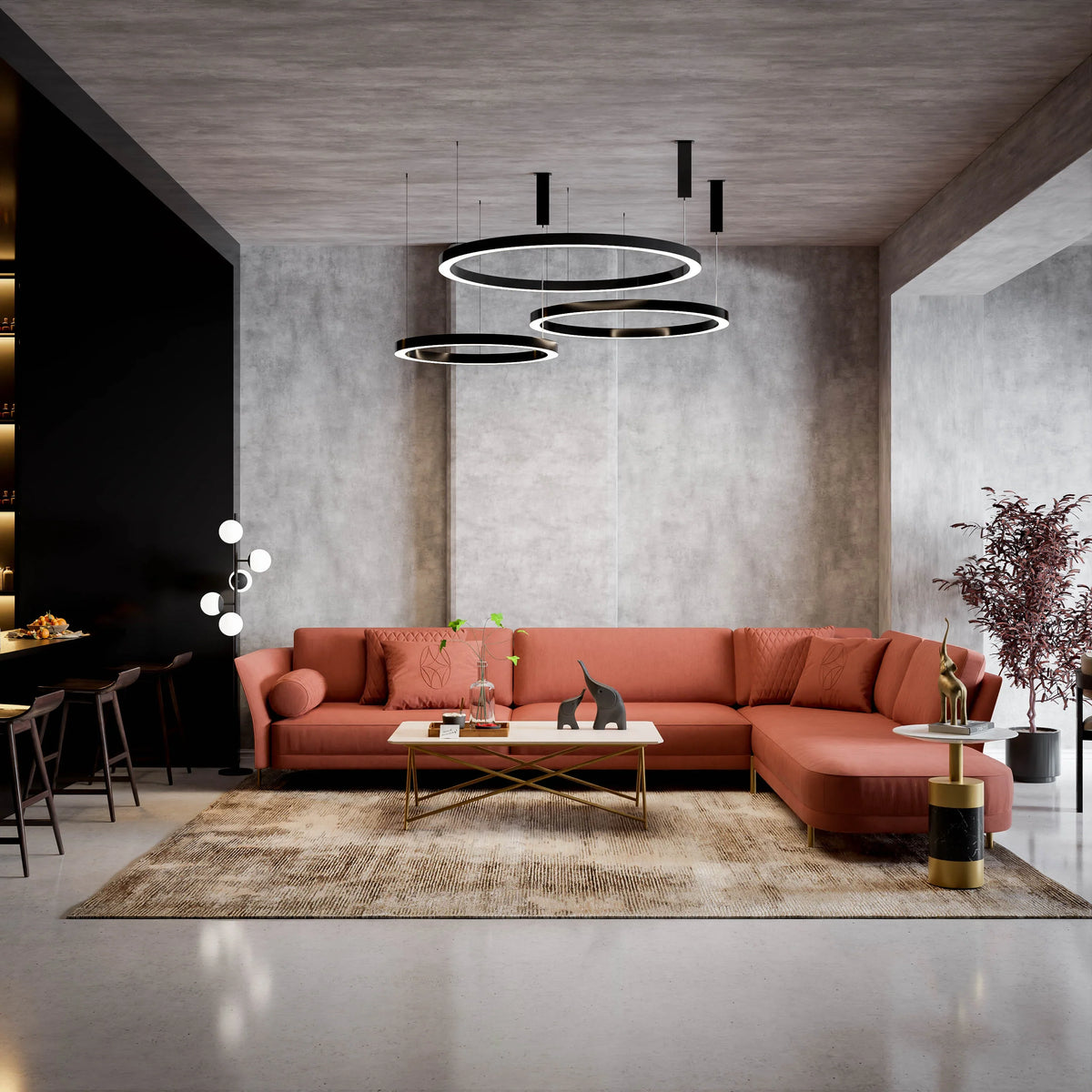 Gaga Fiesta sectional sofa in a living room